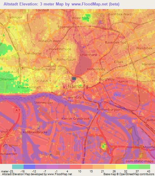 Altstadt,Germany Elevation Map