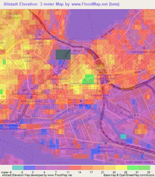 Altstadt,Germany Elevation Map