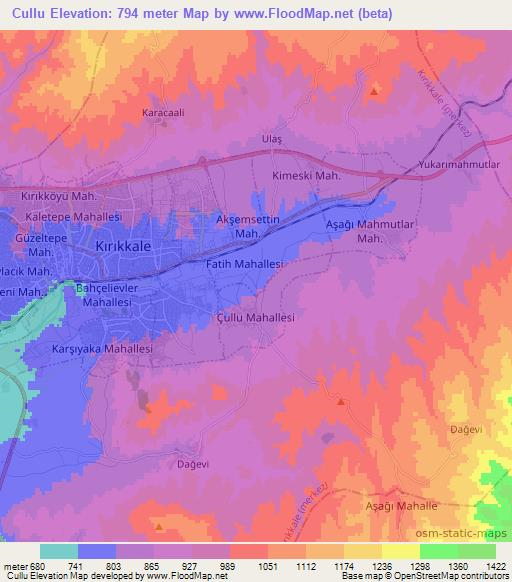 Cullu,Turkey Elevation Map