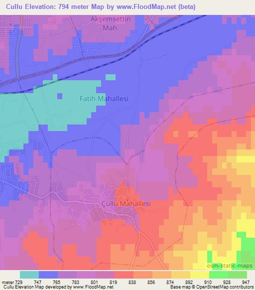 Cullu,Turkey Elevation Map