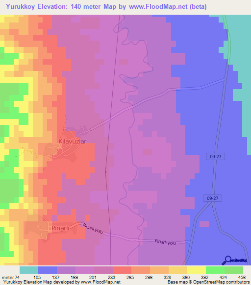 Yurukkoy,Turkey Elevation Map