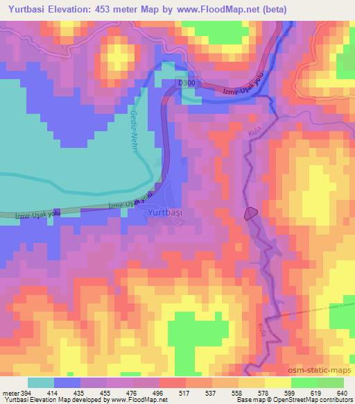 Yurtbasi,Turkey Elevation Map