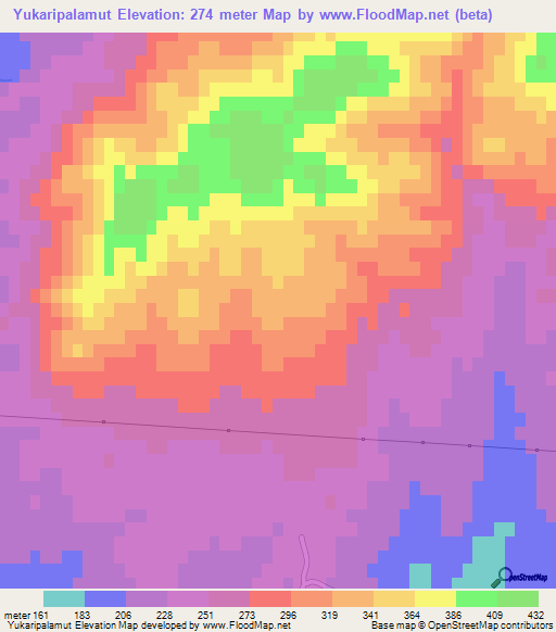 Yukaripalamut,Turkey Elevation Map