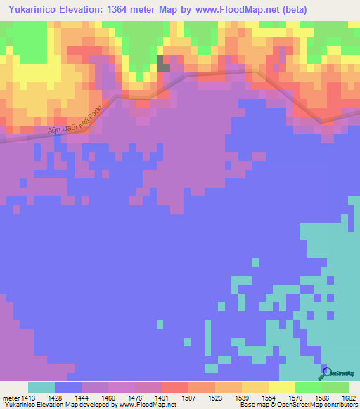 Yukarinico,Turkey Elevation Map