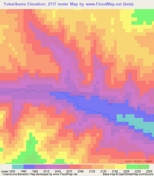 Yukarikume,Turkey Elevation Map