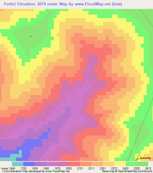 Yurtici,Turkey Elevation Map