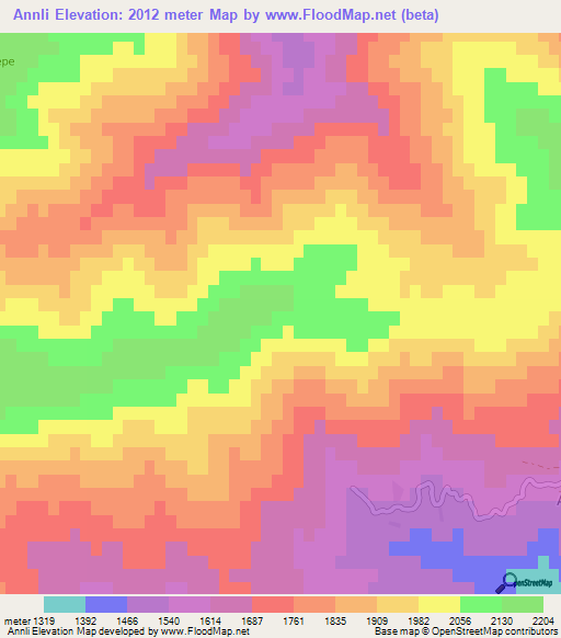 Annli,Turkey Elevation Map