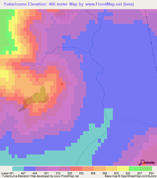 Yukaricuma,Turkey Elevation Map