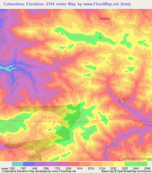 Cobandana,Turkey Elevation Map