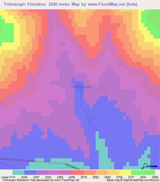 Yolmacayir,Turkey Elevation Map