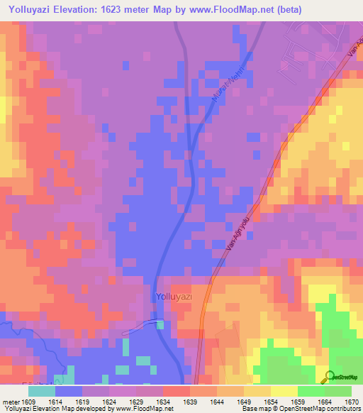 Yolluyazi,Turkey Elevation Map