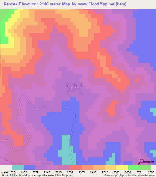 Kenzek,Turkey Elevation Map