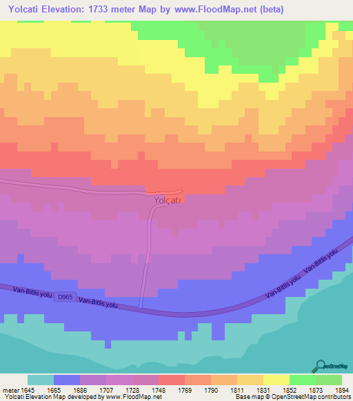 Yolcati,Turkey Elevation Map