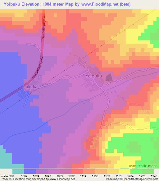 Yolbuku,Turkey Elevation Map