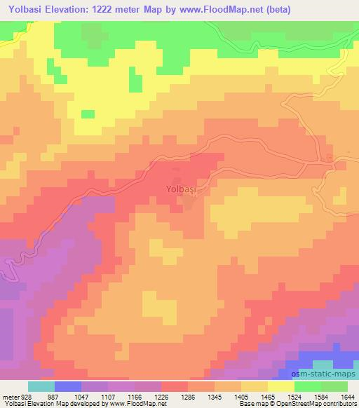 Yolbasi,Turkey Elevation Map