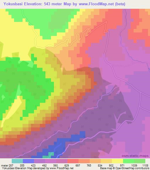 Yokusbasi,Turkey Elevation Map