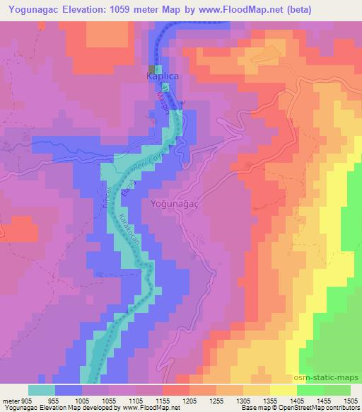 Yogunagac,Turkey Elevation Map