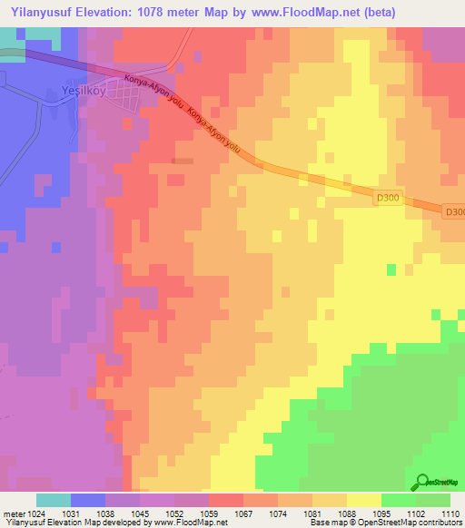 Yilanyusuf,Turkey Elevation Map