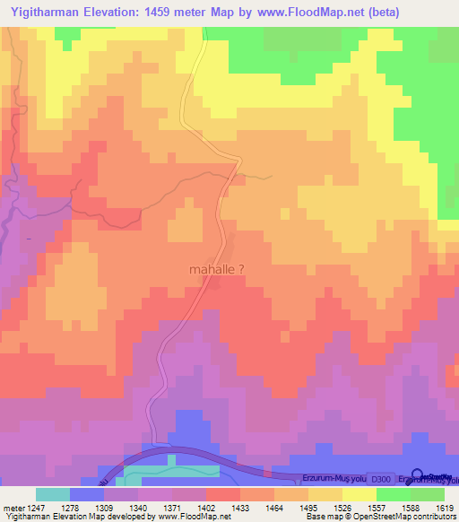 Yigitharman,Turkey Elevation Map