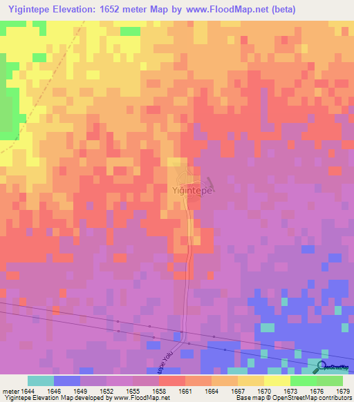 Yigintepe,Turkey Elevation Map