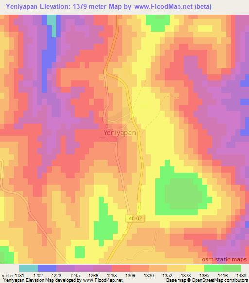 Yeniyapan,Turkey Elevation Map