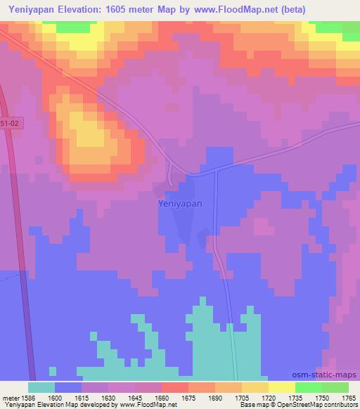 Yeniyapan,Turkey Elevation Map