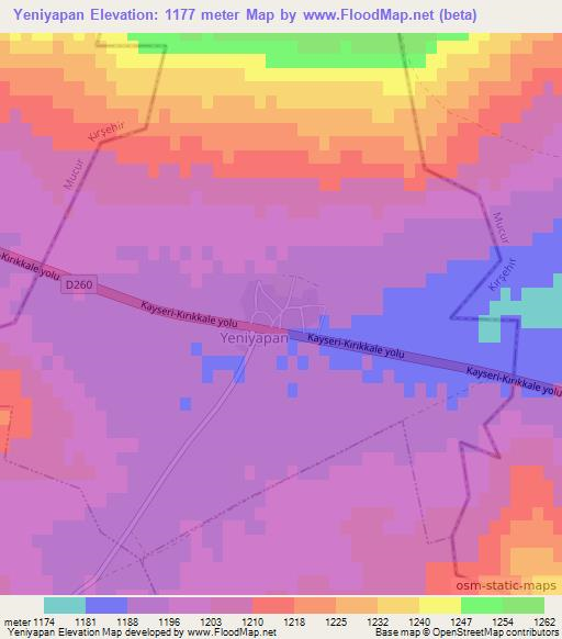 Yeniyapan,Turkey Elevation Map