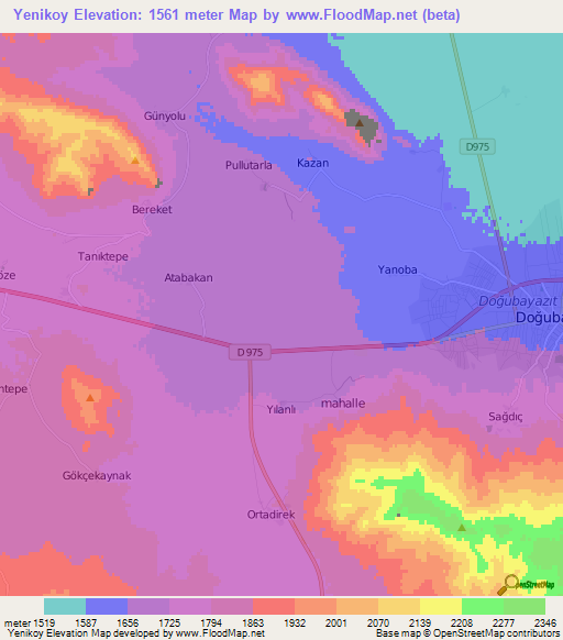 Yenikoy,Turkey Elevation Map