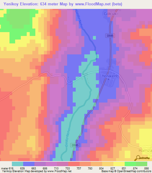 Yenikoy,Turkey Elevation Map