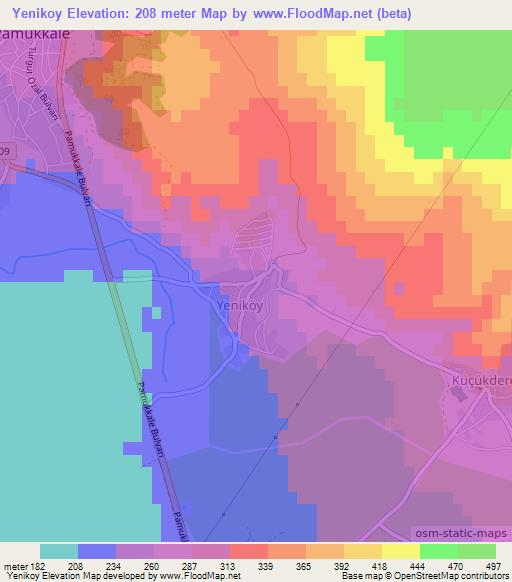 Yenikoy,Turkey Elevation Map