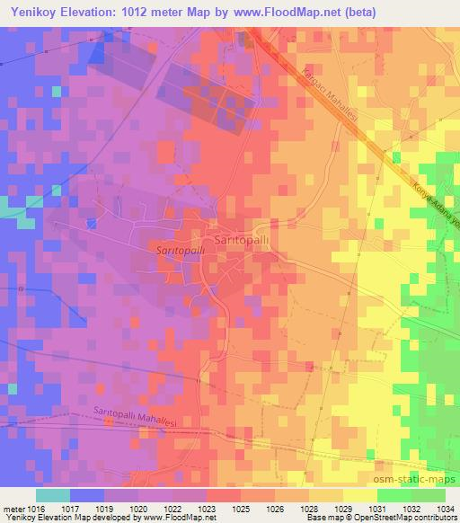 Yenikoy,Turkey Elevation Map