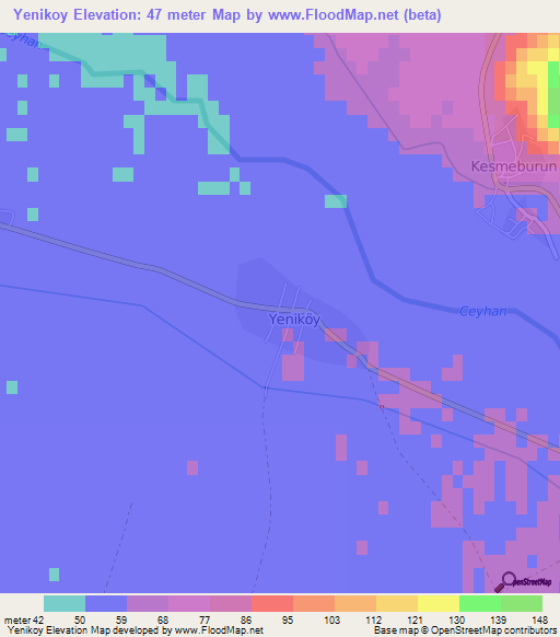 Yenikoy,Turkey Elevation Map