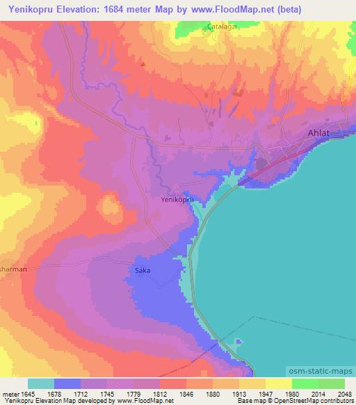 Yenikopru,Turkey Elevation Map