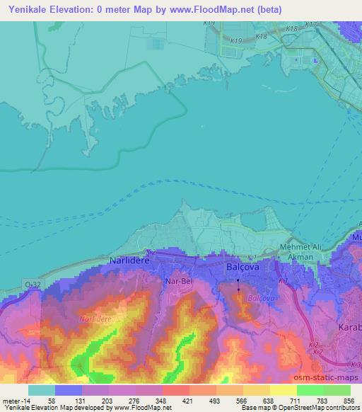 Yenikale,Turkey Elevation Map