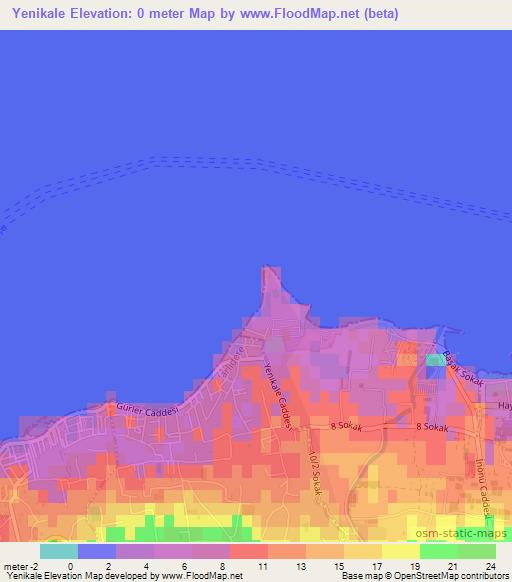 Yenikale,Turkey Elevation Map