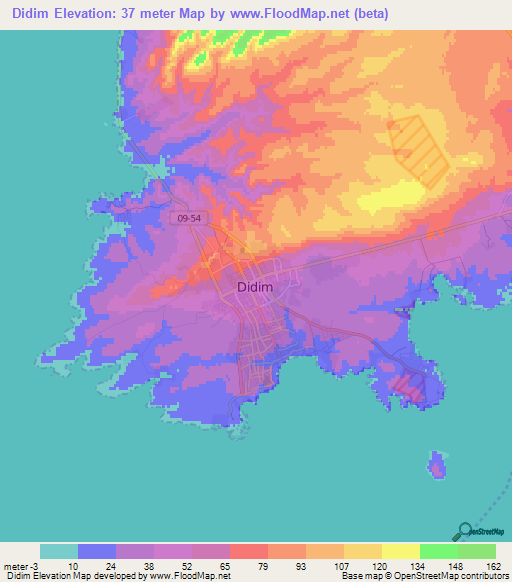 Didim,Turkey Elevation Map