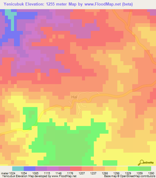 Yenicubuk,Turkey Elevation Map