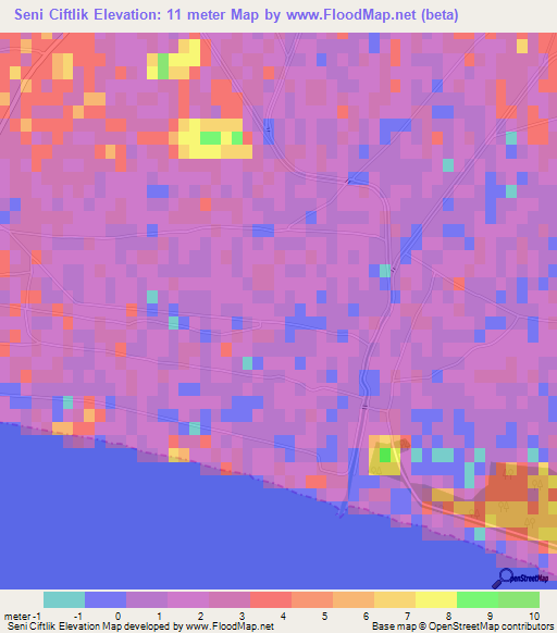 Seni Ciftlik,Turkey Elevation Map