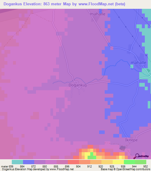 Dogankus,Turkey Elevation Map