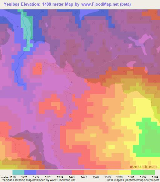 Yenibas,Turkey Elevation Map