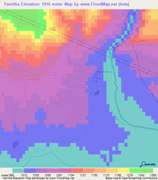 Yemliha,Turkey Elevation Map