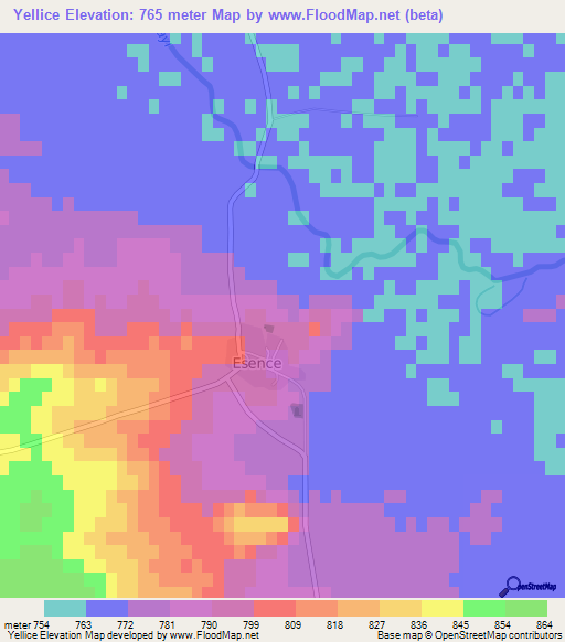 Yellice,Turkey Elevation Map