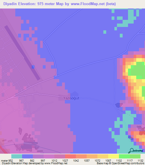 Diyadin,Turkey Elevation Map