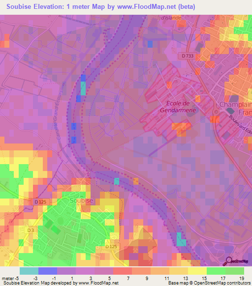 Soubise,France Elevation Map