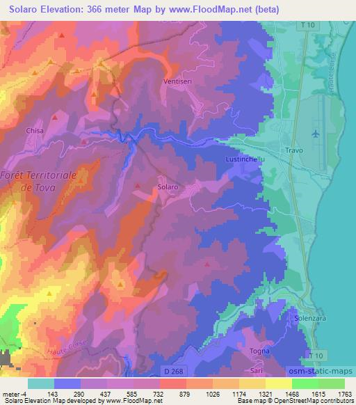 Solaro,France Elevation Map