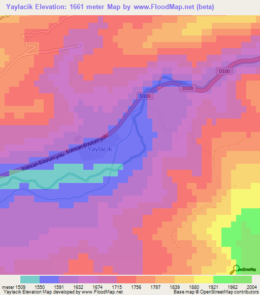 Yaylacik,Turkey Elevation Map