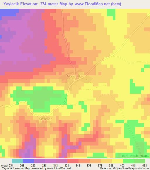 Yaylacik,Turkey Elevation Map