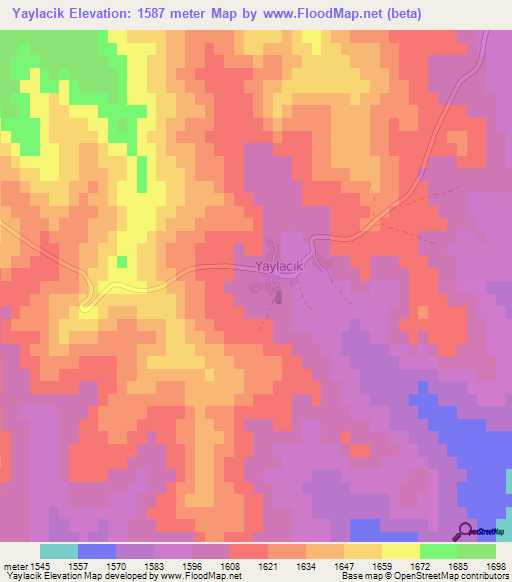 Yaylacik,Turkey Elevation Map