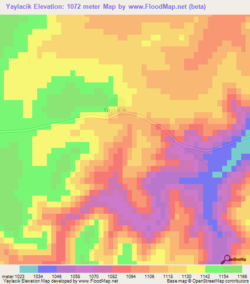 Yaylacik,Turkey Elevation Map