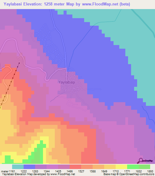 Yaylabasi,Turkey Elevation Map